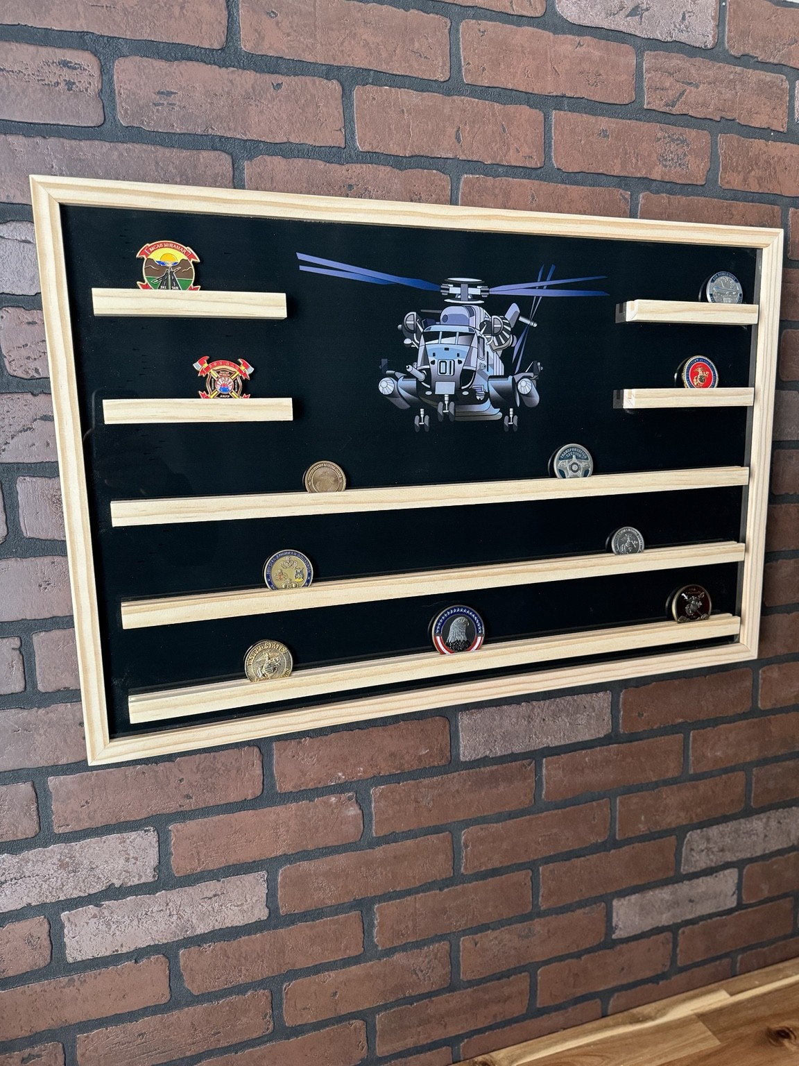 Oak Place custom challenge coin display example 7