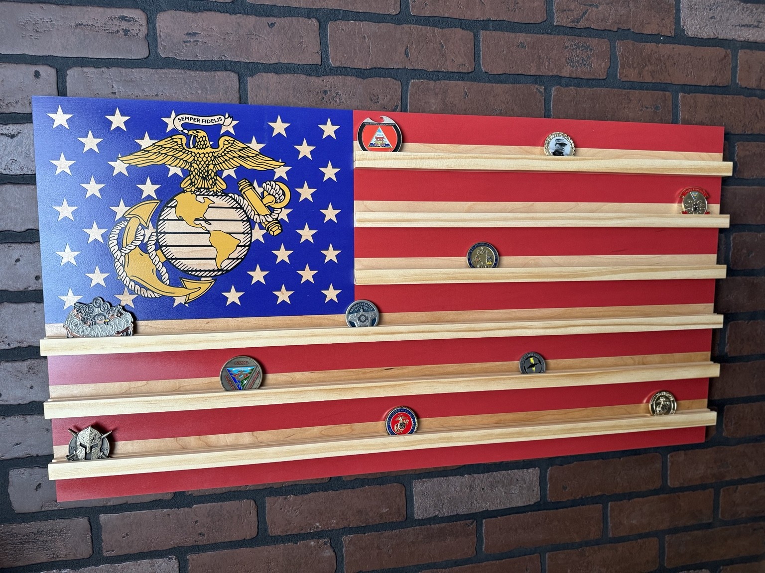 Oak Place custom challenge coin display example 6