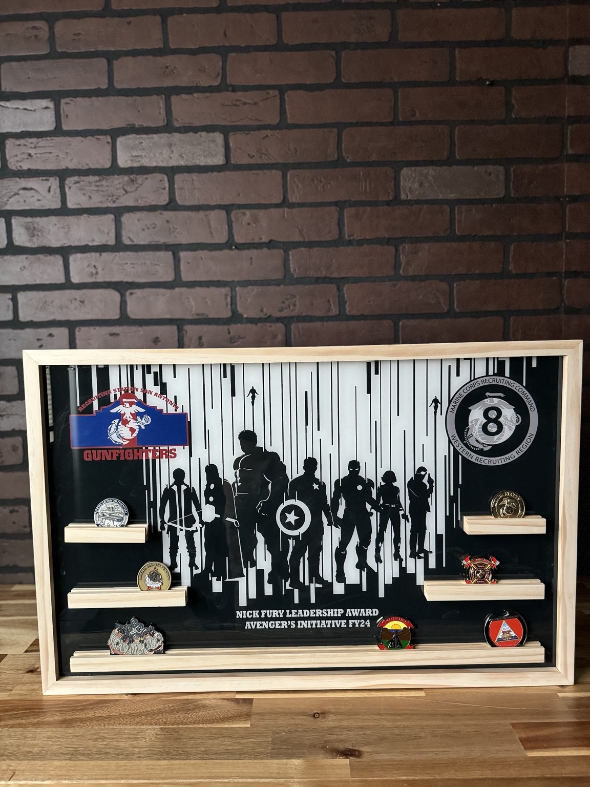 Oak Place custom challenge coin display example 5
