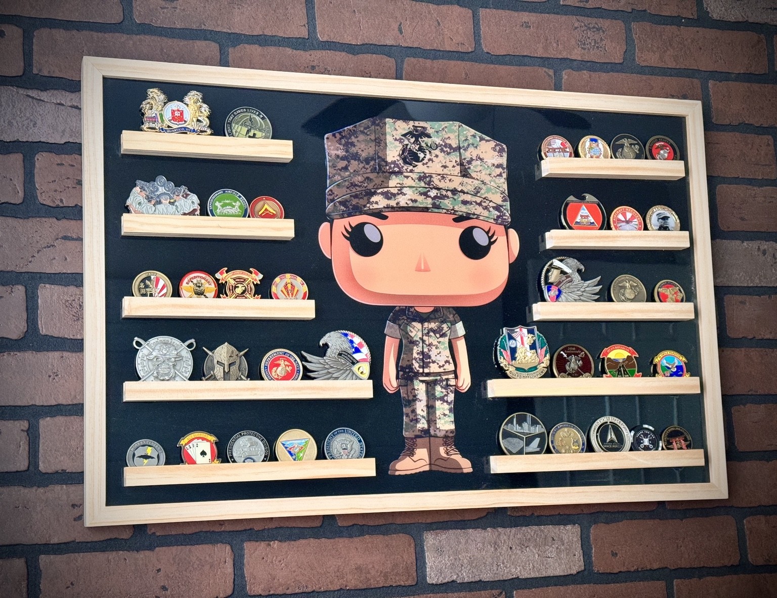 Oak Place custom challenge coin display example 1