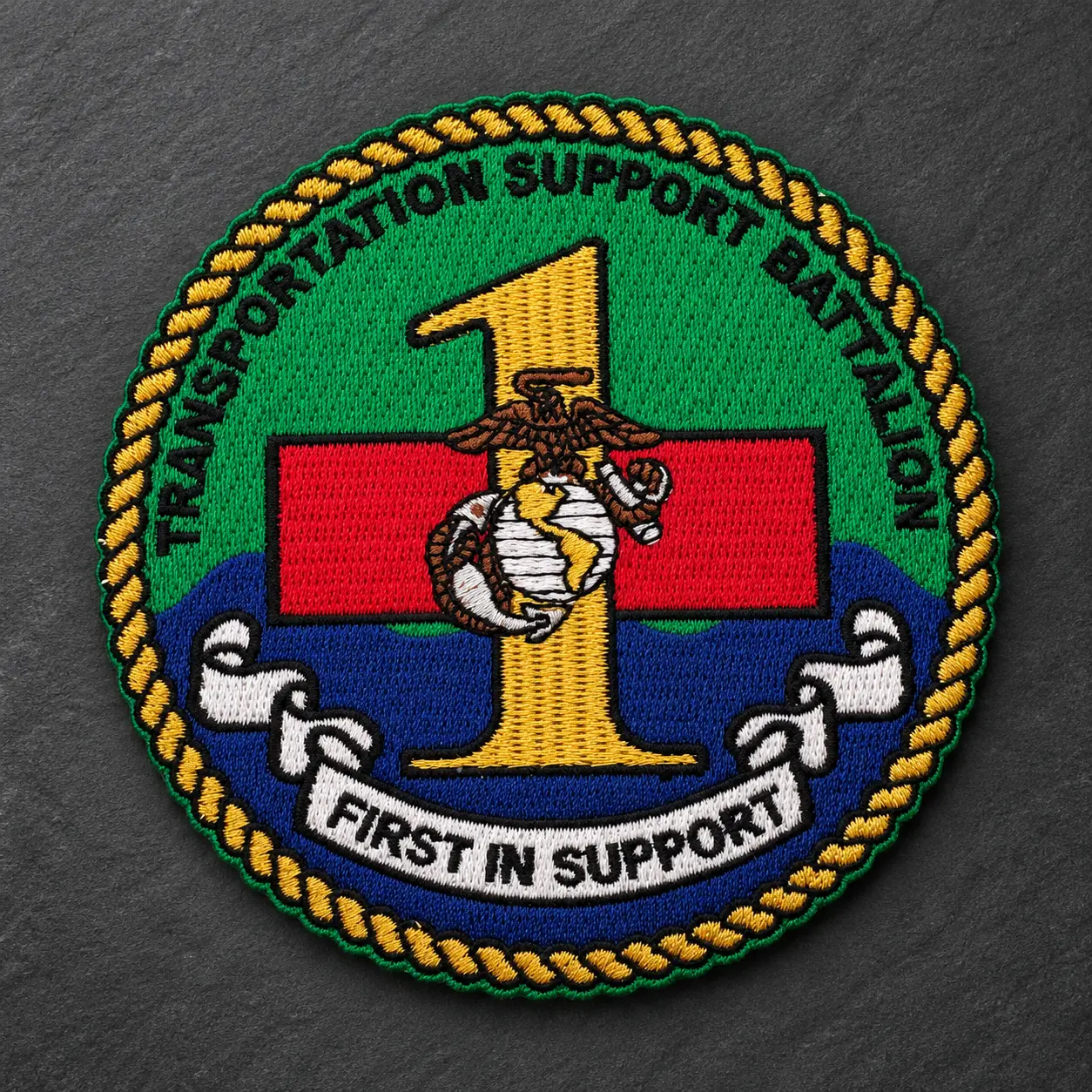 1st Transportation Support Battalion embroidered patch