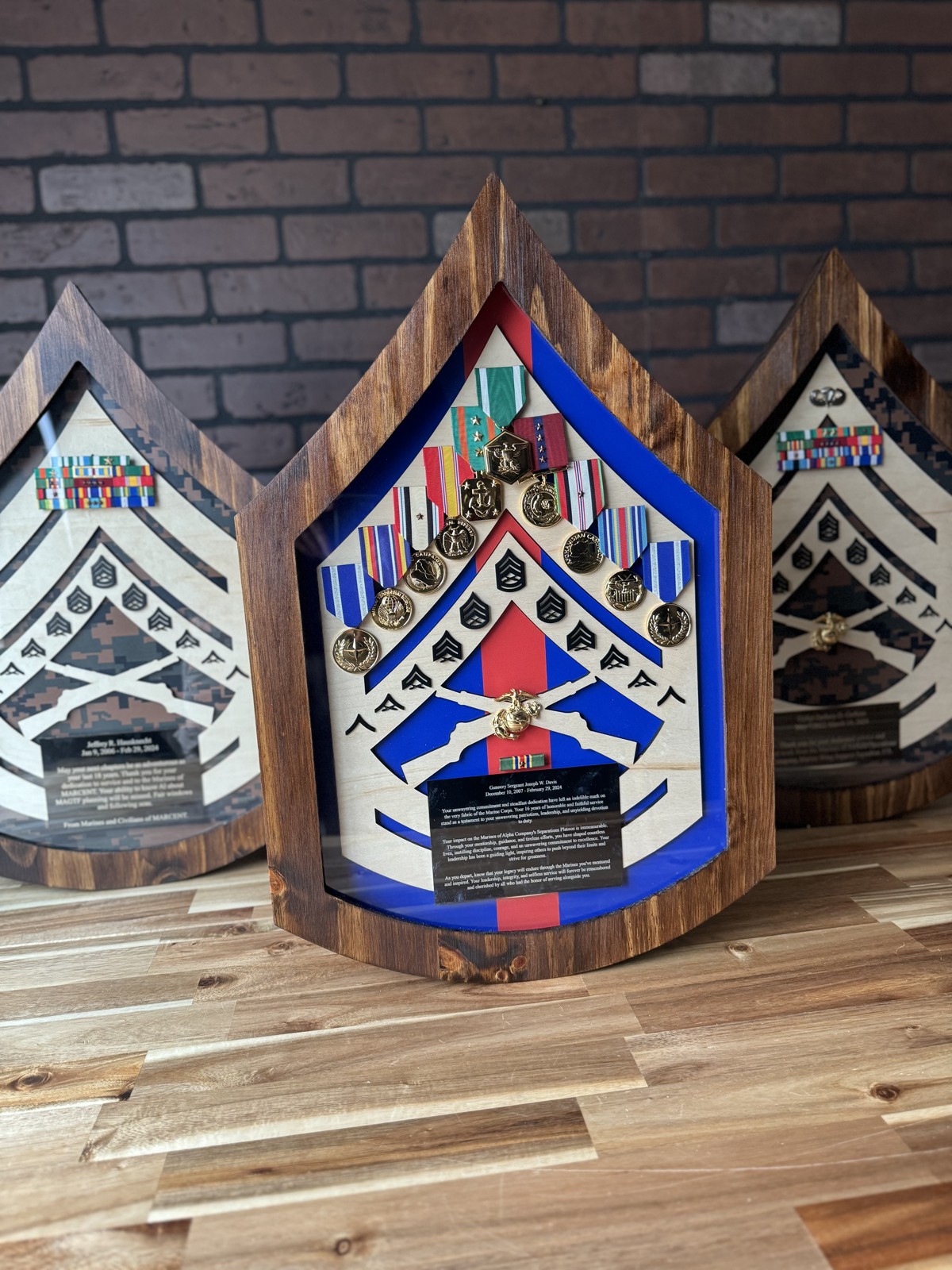 Marine rank shadow boxes · Examples shown